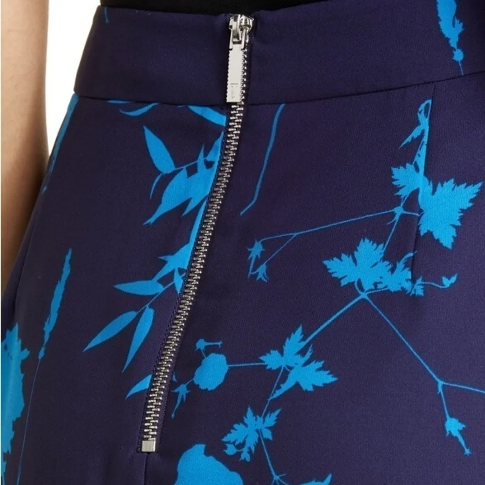 Ted Baker Selaah Bluebell Side Slit Midi Skirt Sz. 12 NWT